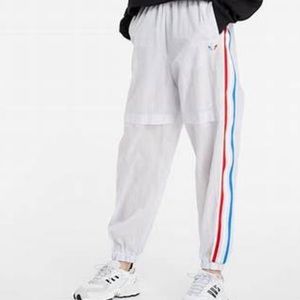 NWT white Adidas track pants. LG
